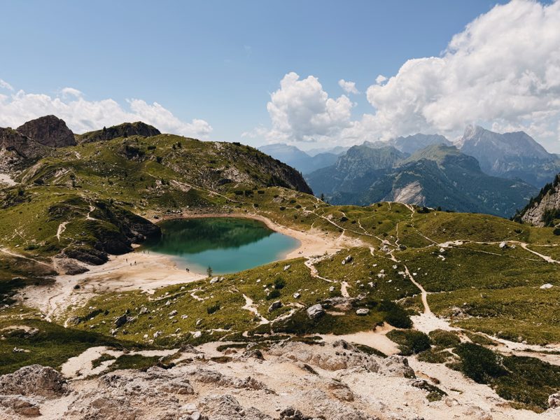 Lago Coldai seen from the trail above